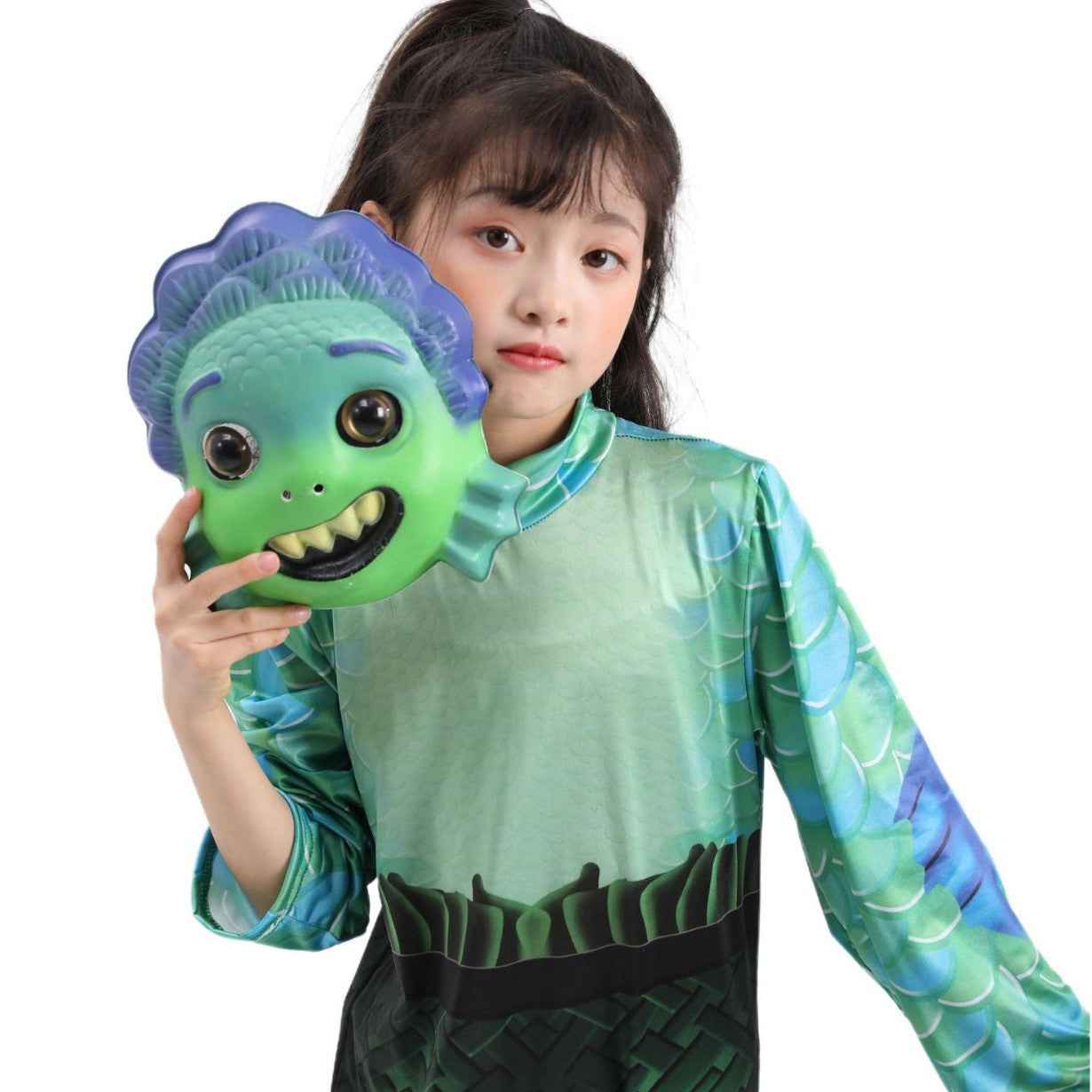 Kids Luca Alberto Sea monster Costume with Mask Halloween