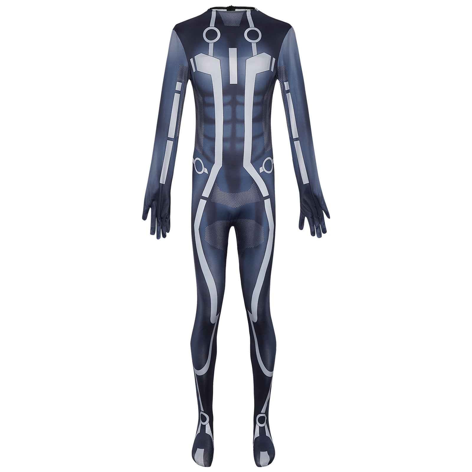 Tron: Legacy Sam Flynn Jumpsuit Bodysuit Mask Ares Cosplay