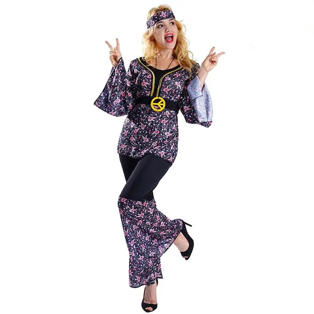 70s Costumes Hip Hop Rock Hippie Vintage Cosplay Halloween Outfit - zzcosplay