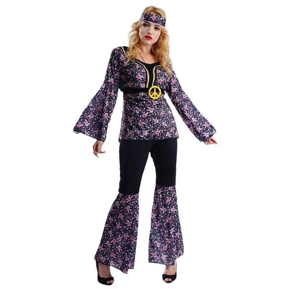 70s Costumes Hip Hop Rock Hippie Vintage Cosplay Halloween Outfit - zzcosplay
