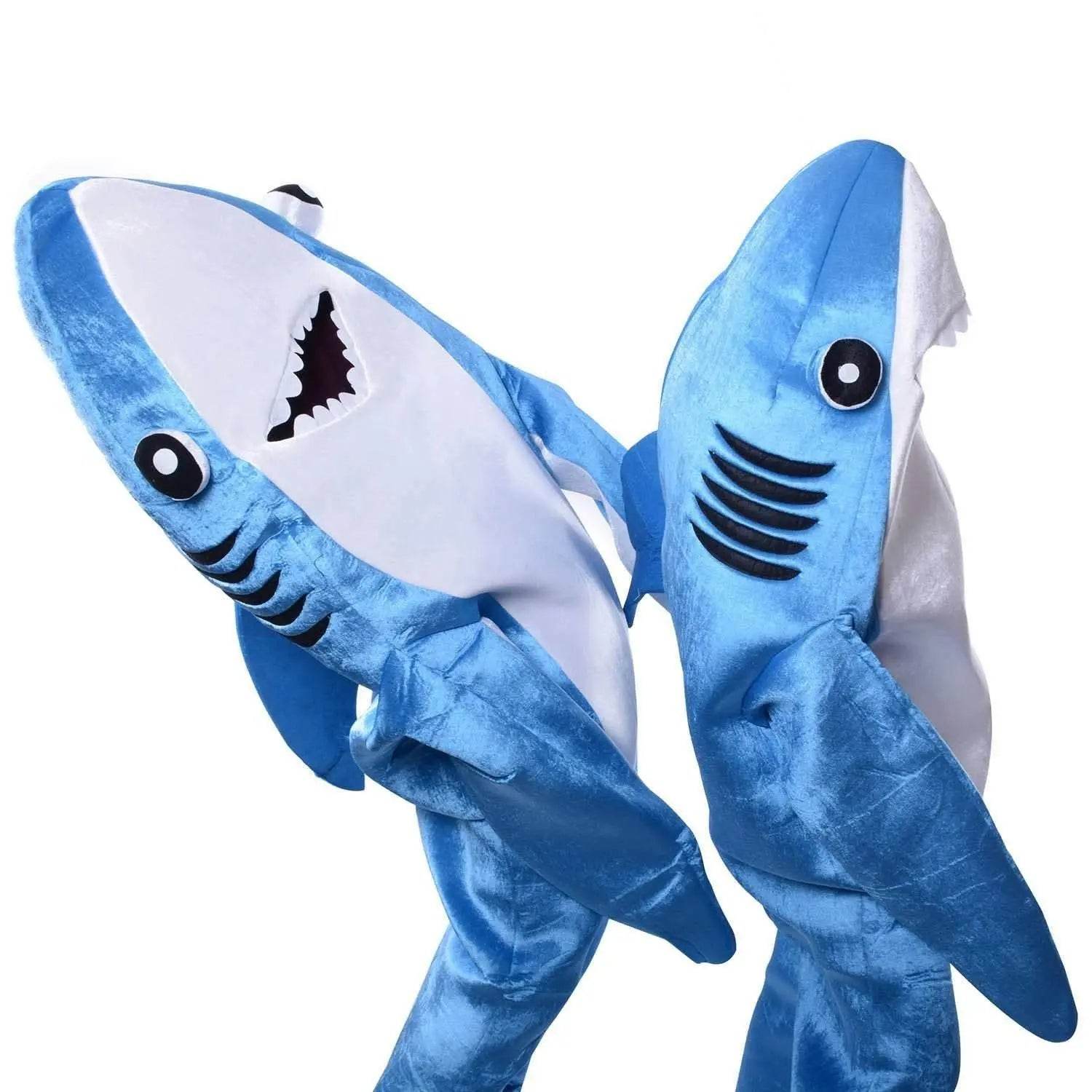 Adult Animal Shark Costumes Funny Fleece Onesie Outfit Jumpsuit Halloween - zzcosplay