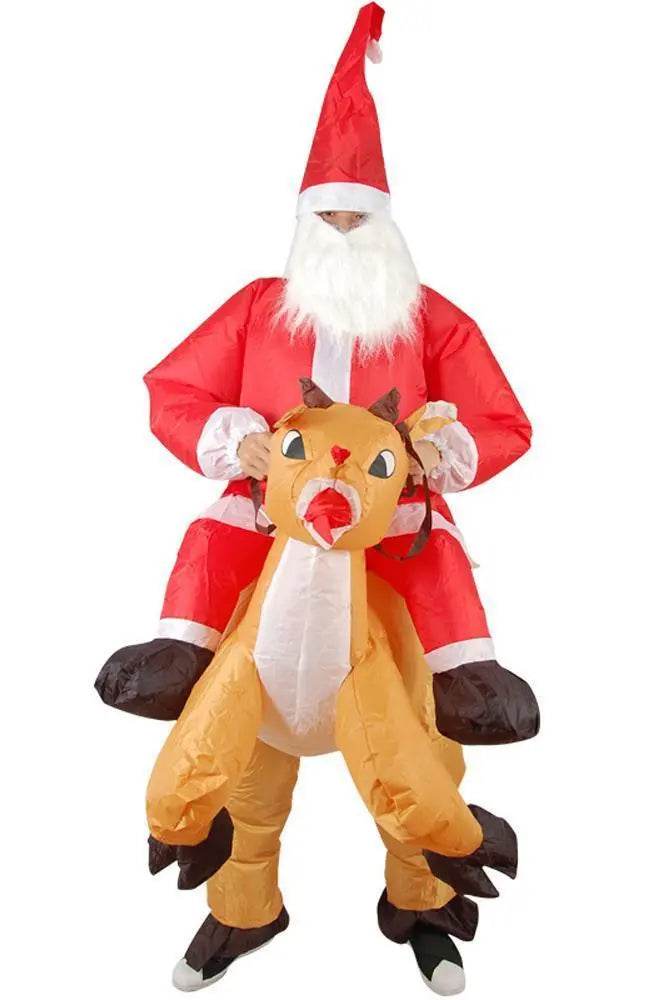 Adult Inflatable Halloween Santa Claus Cosplay Costume Suit - zzcosplay