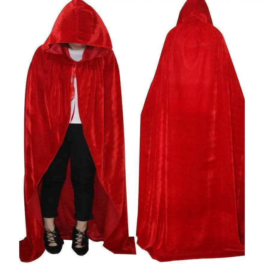 Adult Unisex Hooded Robe Long Cloak Cape Halloween Costume - zzcosplay
