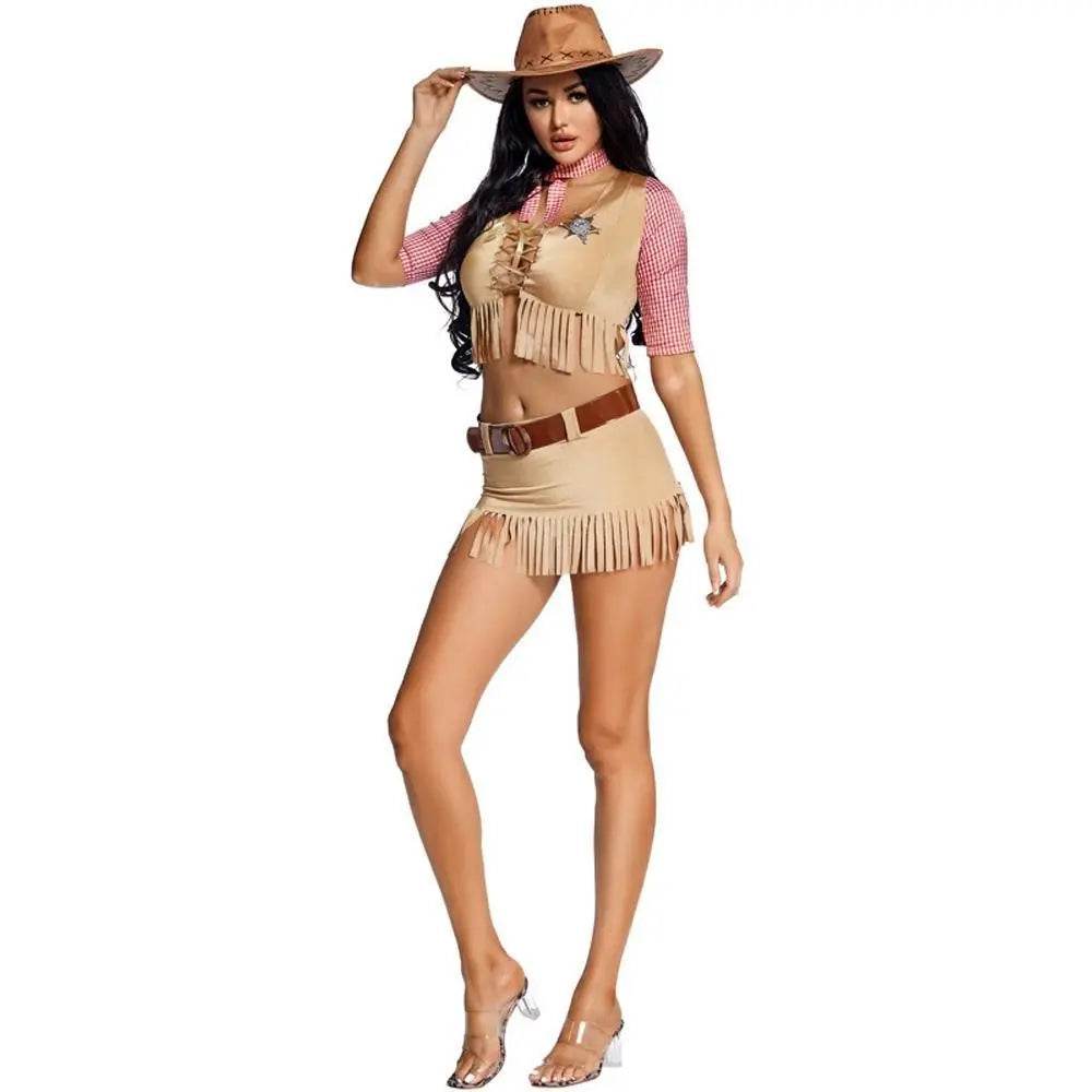 American Western pioneer cowboy Halloween Costume - zzcosplay