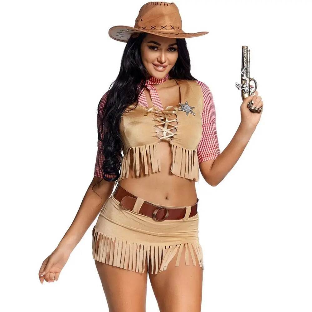 American Western pioneer cowboy Halloween Costume - zzcosplay