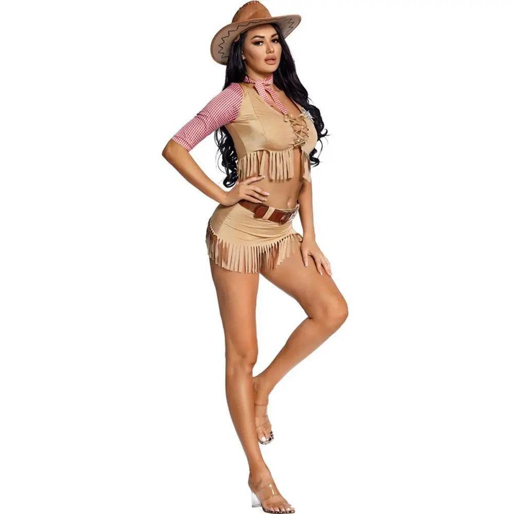 American Western pioneer cowboy Halloween Costume - zzcosplay