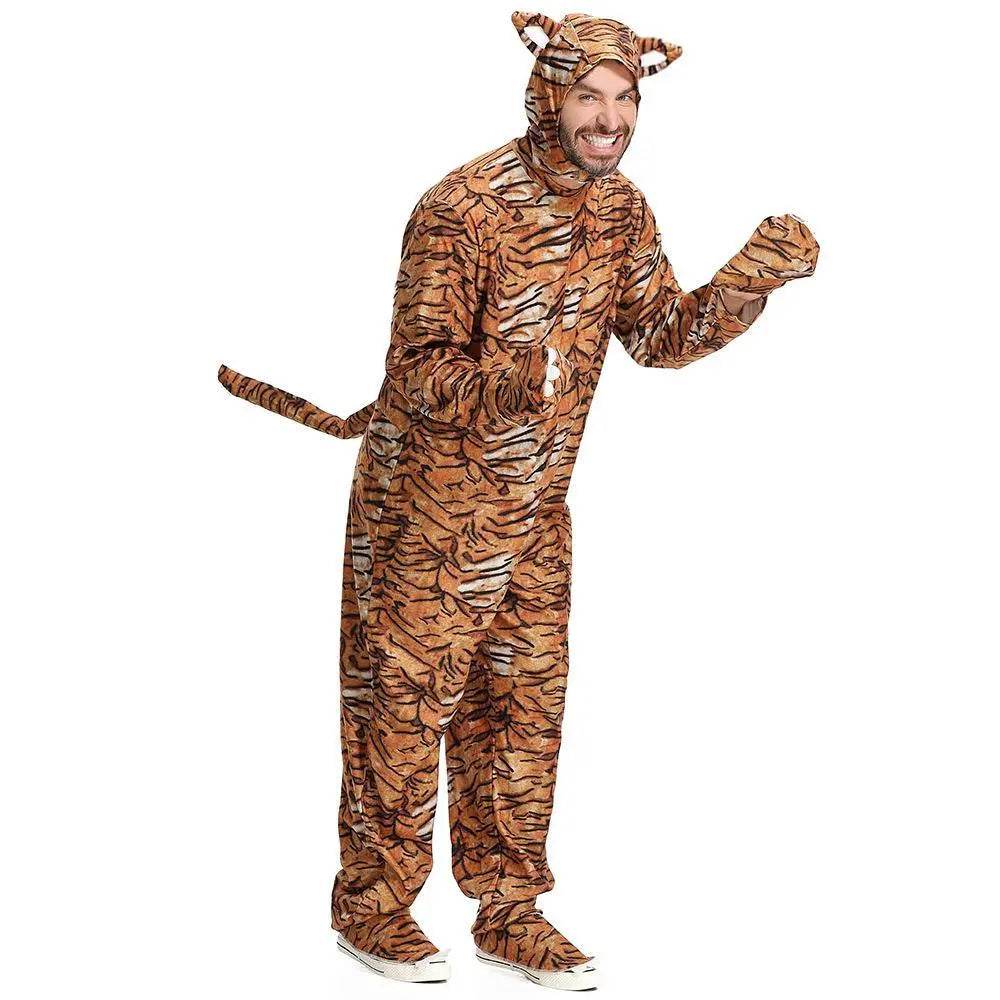 Animal Tiger Adult Jumpsuit Cosplay Costume Outfits Carnival Suit - zzcosplay