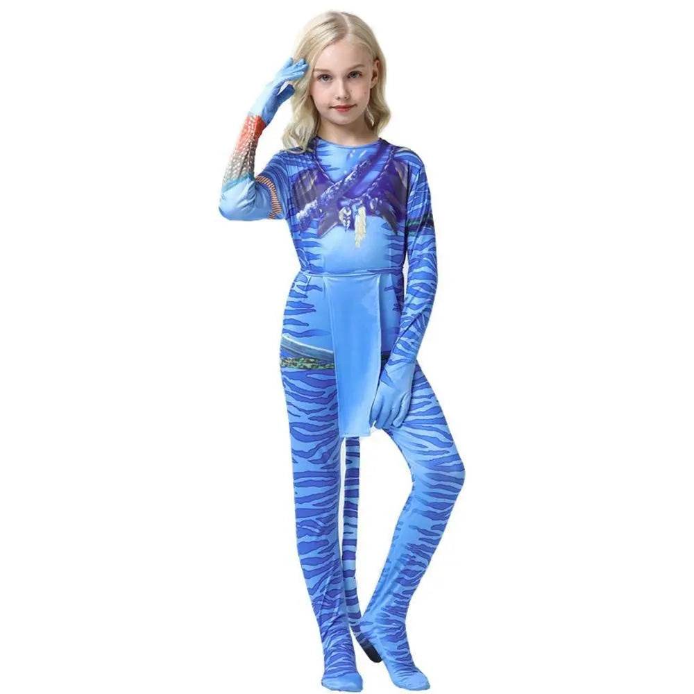 Avatar: The Way of Water Cosplay Costume kids zentai costume jumpsuit - zzcosplay