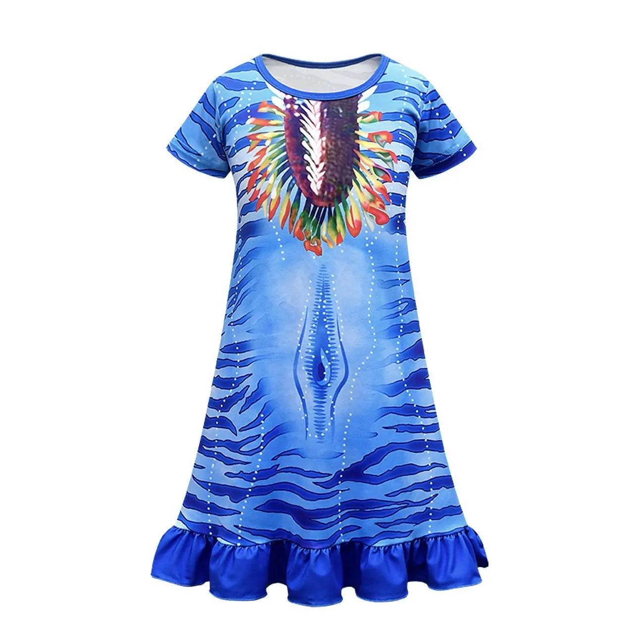 Avatar: The Way of Water Costume Cosplay Pajamas Dress For Kids - zzcosplay