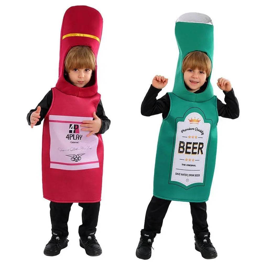 Beer Wine red Bottle Cosplay Costume Children's Day and School Festival Performance Outfit - zzcosplay
