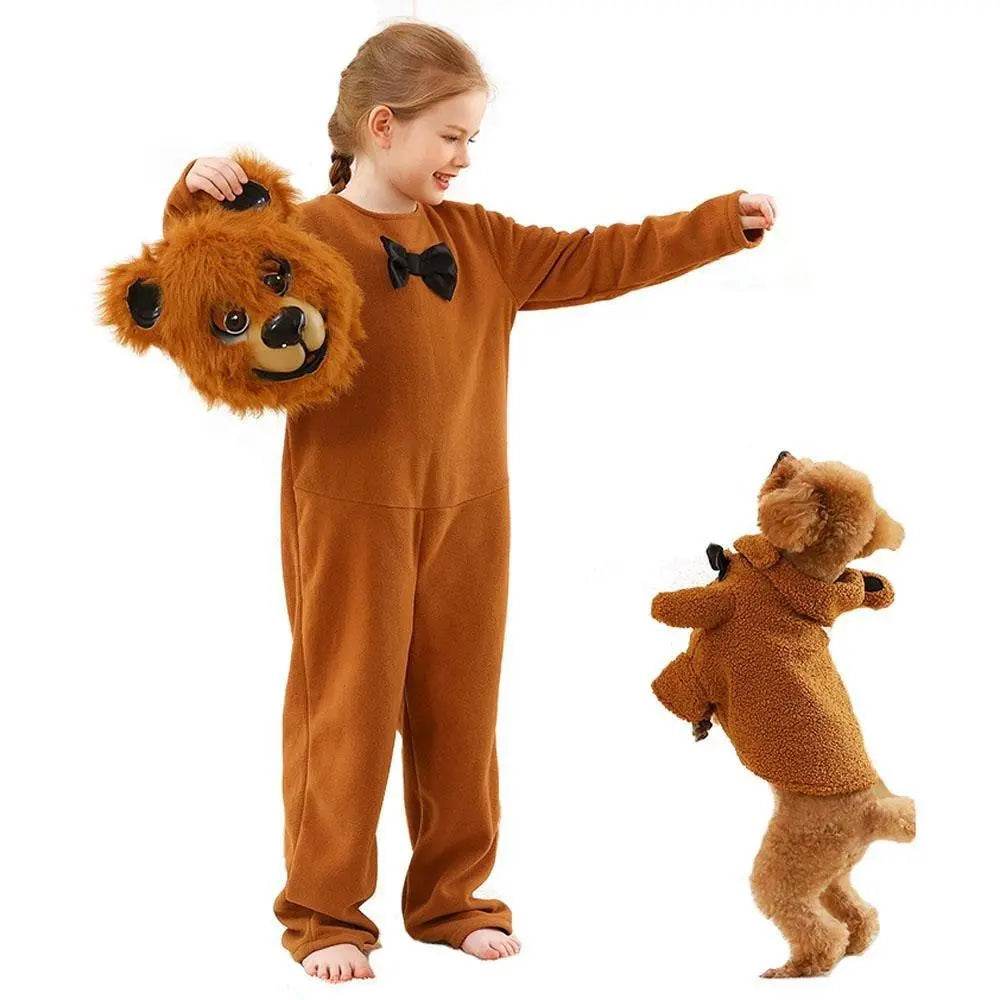 Brown Bear animal furry costume Children's Day Matching Pets Party Halloween - zzcosplay