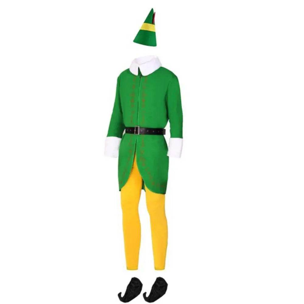 Buddy Elf Christmas Cosplay Costume Full Set Party Costumes for Men - zzcosplay