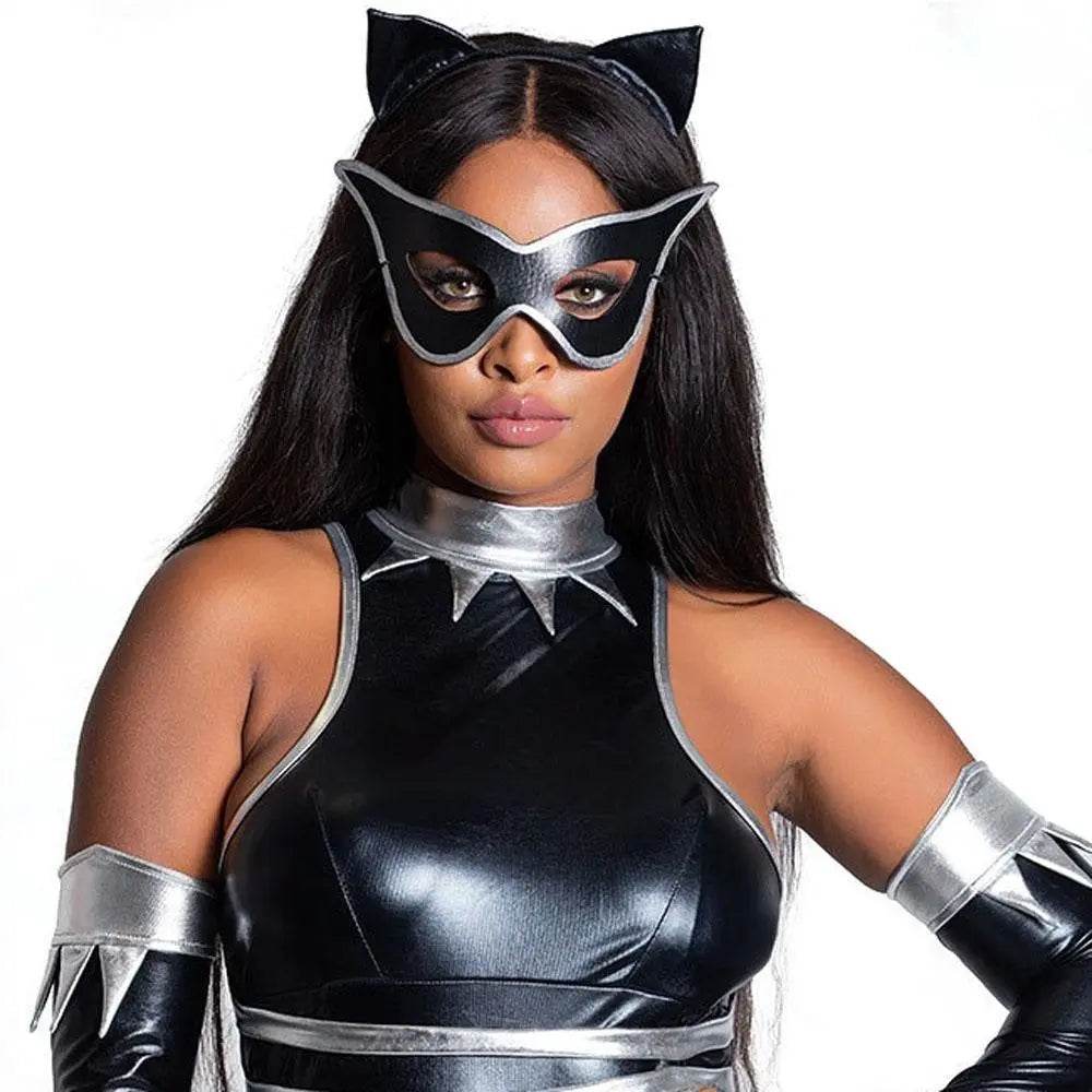 Catwoman black catwoman Costume cosplay jumpsuit tights mask suit - zzcosplay
