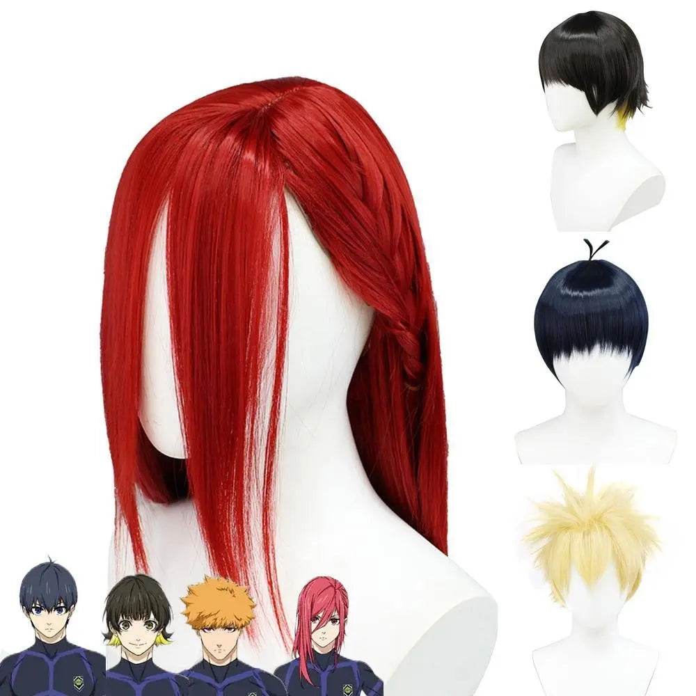 Chigiri Hyoma Cosplay Wig Bachira Meguru Hair Blue Lock costume wigs - zzcosplay