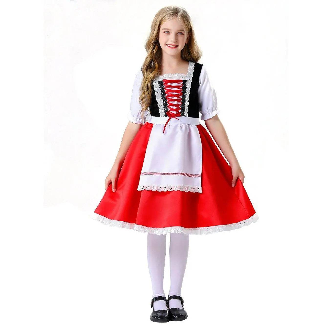 Children's Day Halloween kindergarten Little Red Riding Hood show costume family performance - zzcosplay