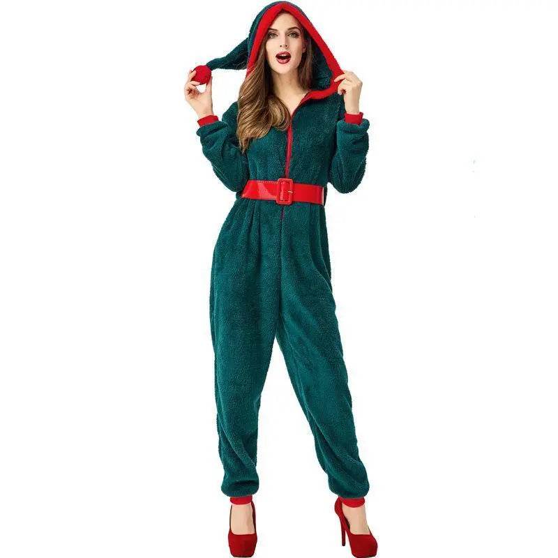 Christmas Family Matching Costume Onesies Hooded Pajamas Jumpsuit - zzcosplay