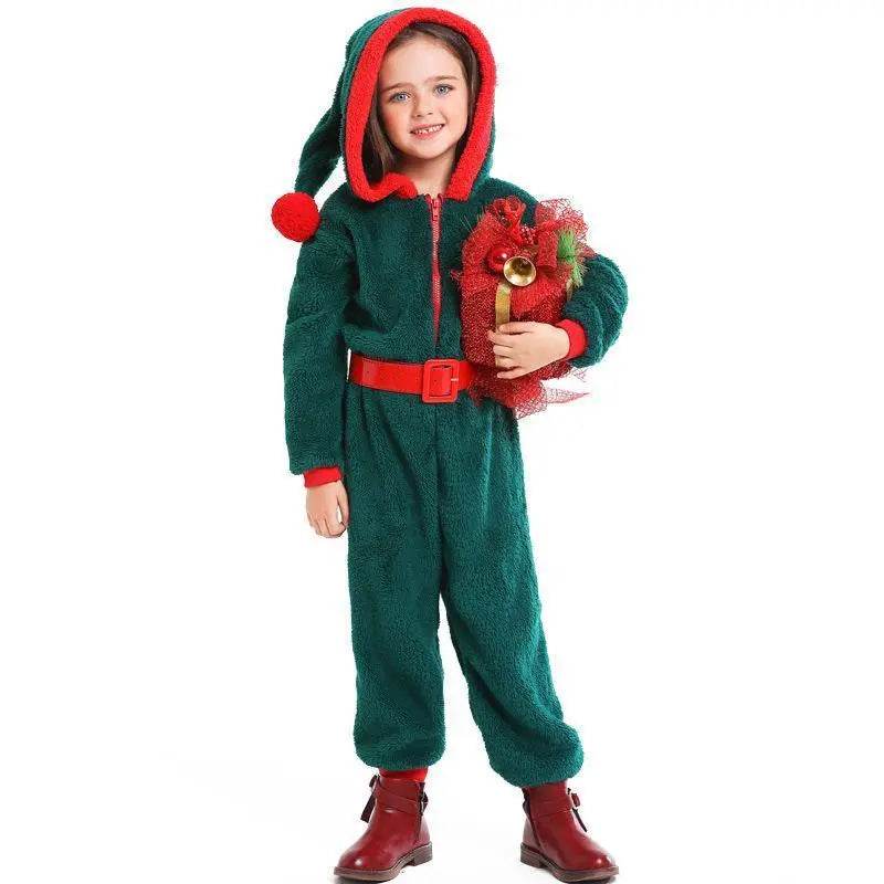 Christmas Family Matching Costume Onesies Hooded Pajamas Jumpsuit - zzcosplay