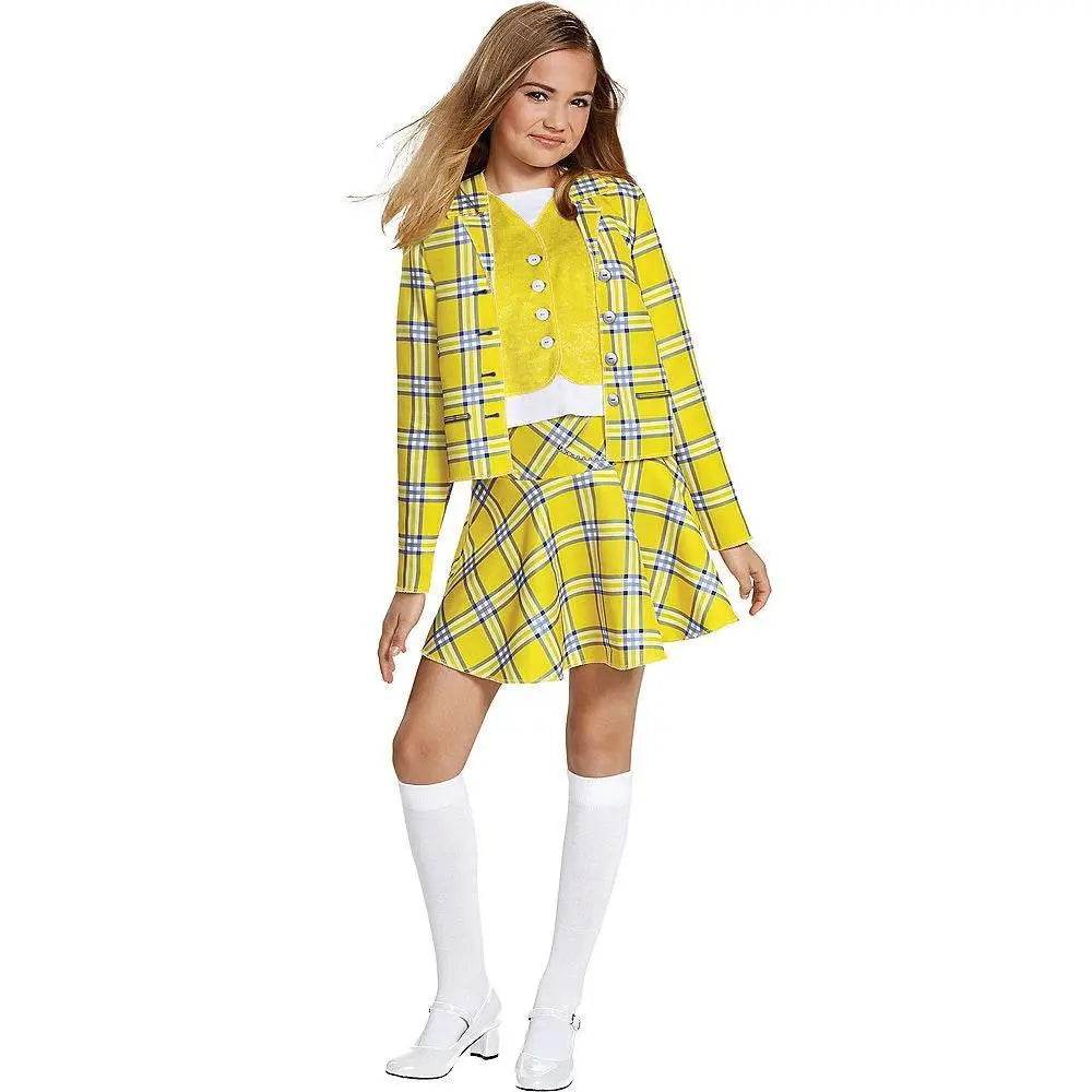 Clueless Cher Horowitz Girl Cosplay Costume School Uniform Suit Fancy Dress Halloween Outfit - zzcosplay