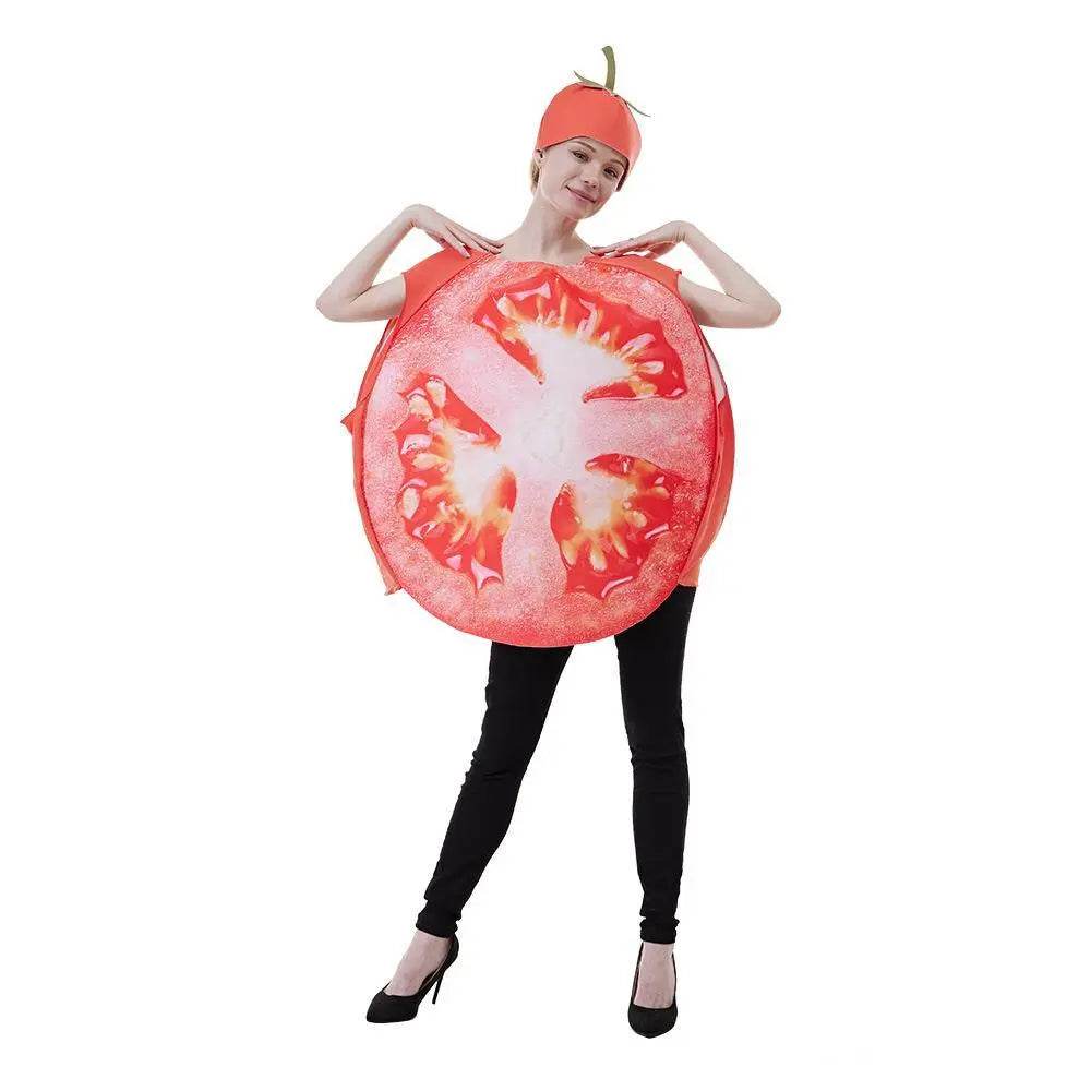 Fruit Sliced Vegetable Tomato women Halloween carnival costume for Adult - zzcosplay