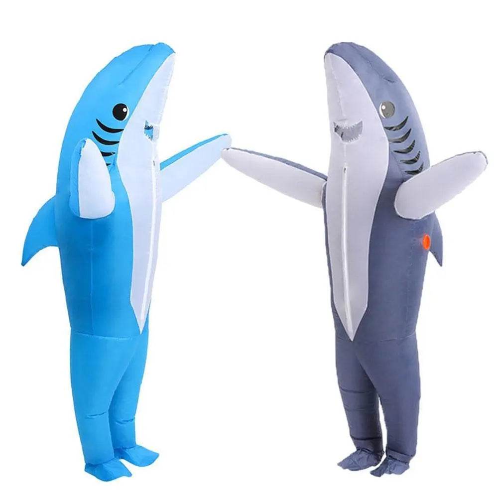 Funny inflatable shark costume Halloween Party for Adult Kids - zzcosplay