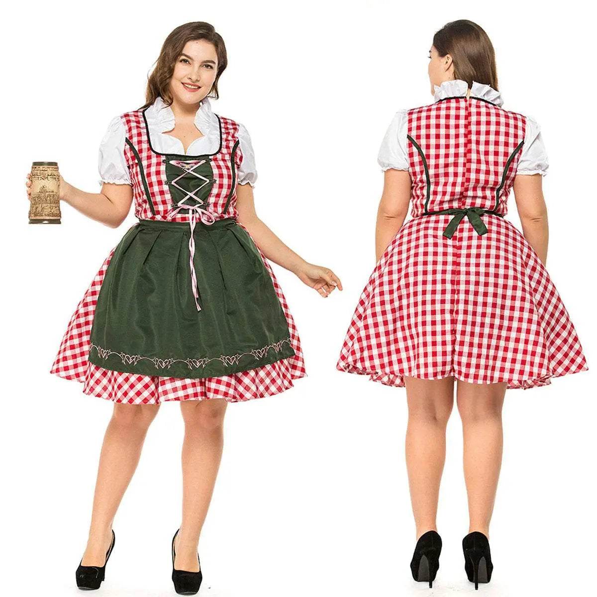 Halloween Plus Size Women German Beer Oktoberfest Cosplay Costume - zzcosplay