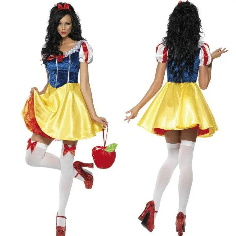 Halloween Snow White Dress Cosplay Costume Sassy - zzcosplay