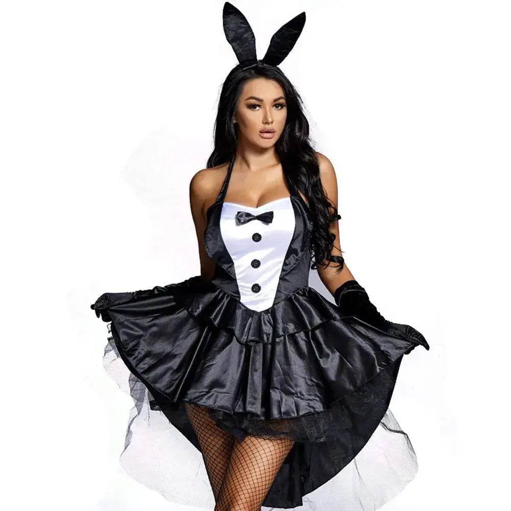 Halloween Women's bunny tuxedo magician Black Easter costume for girl - zzcosplay