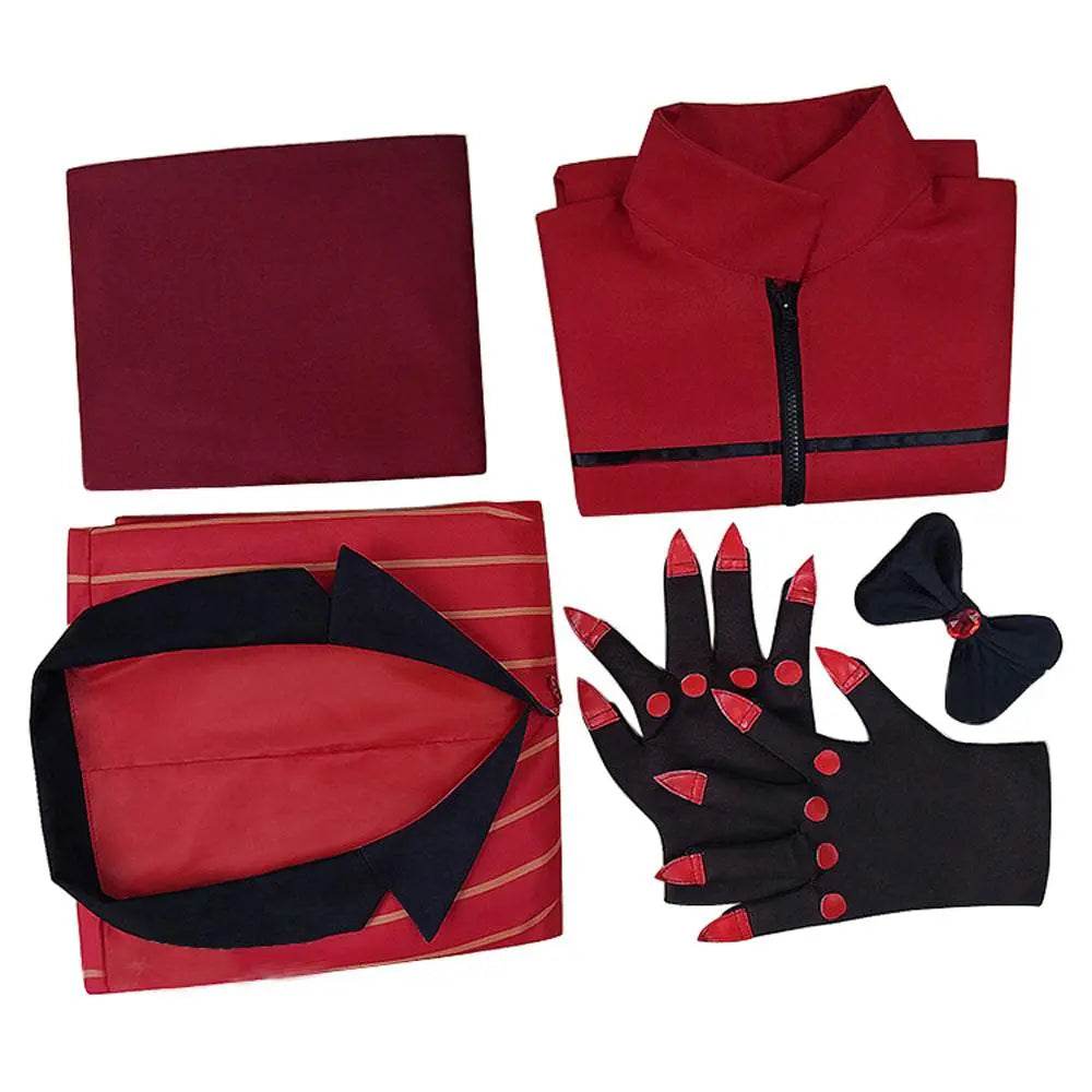 Hazbin Hotel Cosplay Costume Alastor Angel Dust Jacket Anime Halloween Suit Outfit Sets Dress Up For Adults - zzcosplay