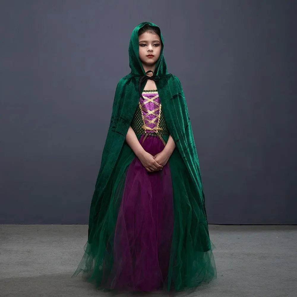 Hocus Pocus Sanderson Winifred Sarah Mary Costume sisters Tutu Dress for kids Girl Halloween Party Gift - zzcosplay