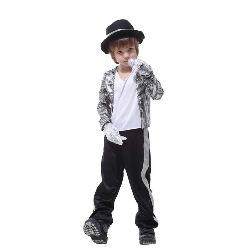 Kid Michael Jackson Thriller Fancy Cosplay Costume Halloween Partywear - zzcosplay