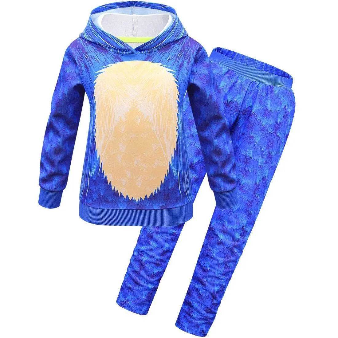 Kids Anime Sonic The Hedgehog Costume Game Halloween Boy Girls Hoodies Pants Sets Outfits - zzcosplay