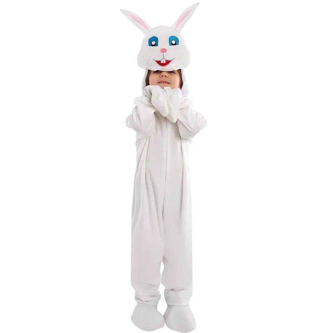 Kids Children White Rabbit Bunny Carrot Party Cosplay Halloween Easter Costume - zzcosplay