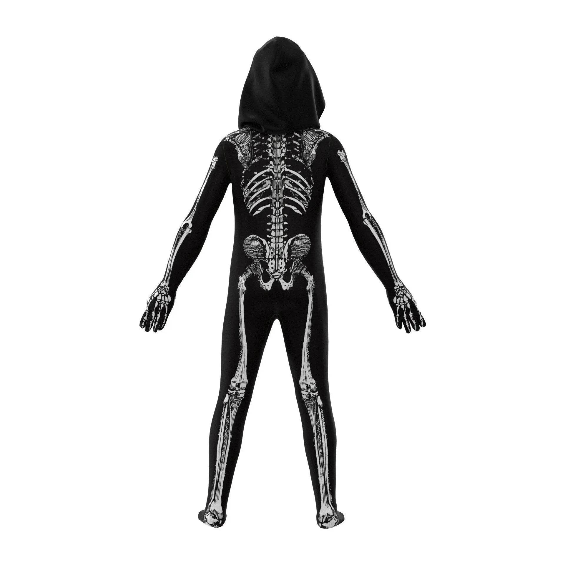 Kids Horror Skull Zentai Jumpsuit Costumes Halloween Carnival Cosplay - zzcosplay
