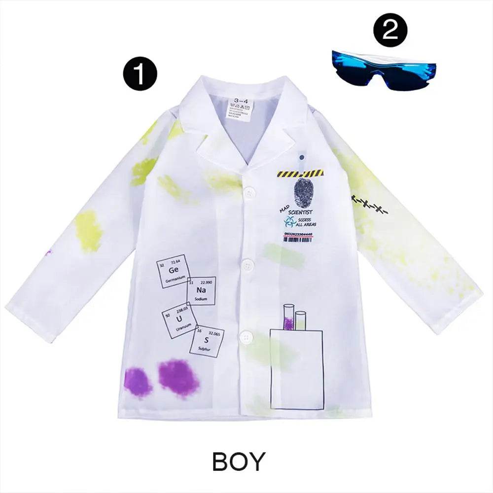 Kids Mad Scientist Costume Halloween Cosplay Outfits - zzcosplay