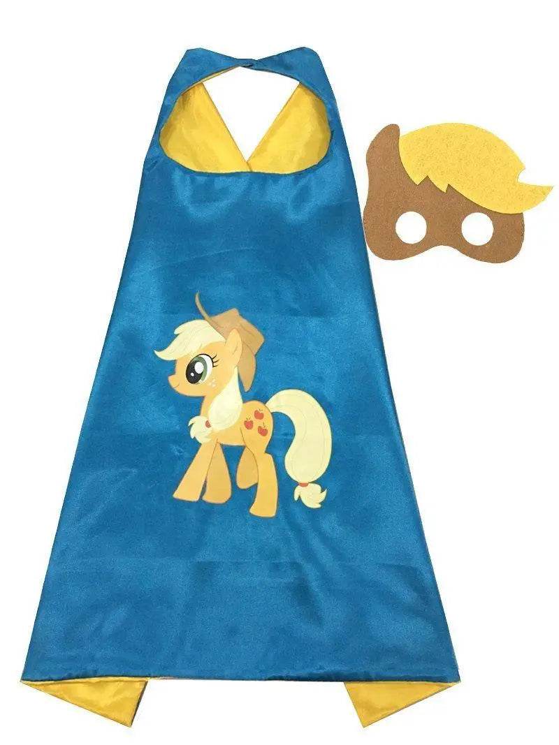 Kids My Little Pony Cape Mask Set Costume Cloak - zzcosplay