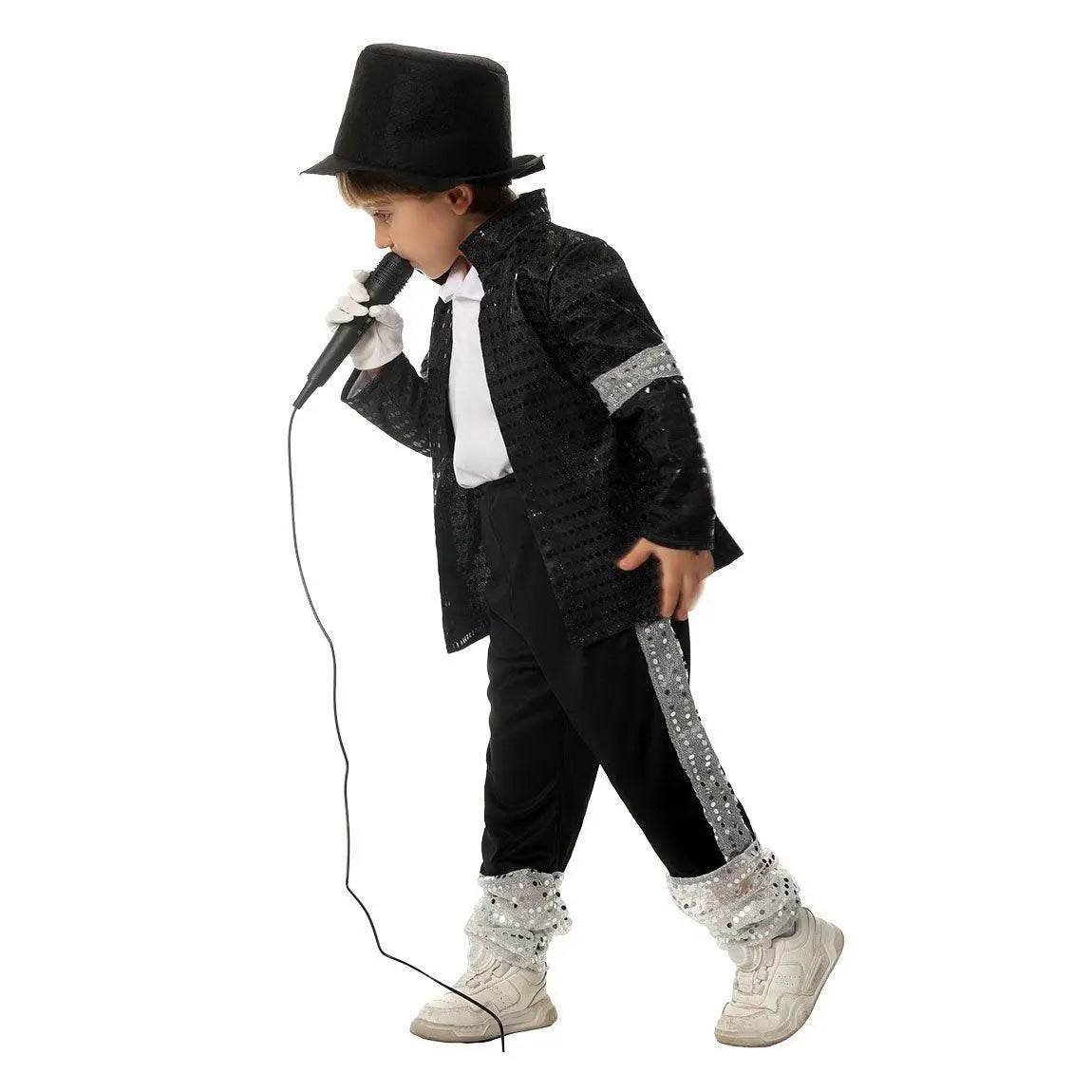 Michael Jackson Kids Performance Costume Tap Dance MJ Imitation Outfit - zzcosplay