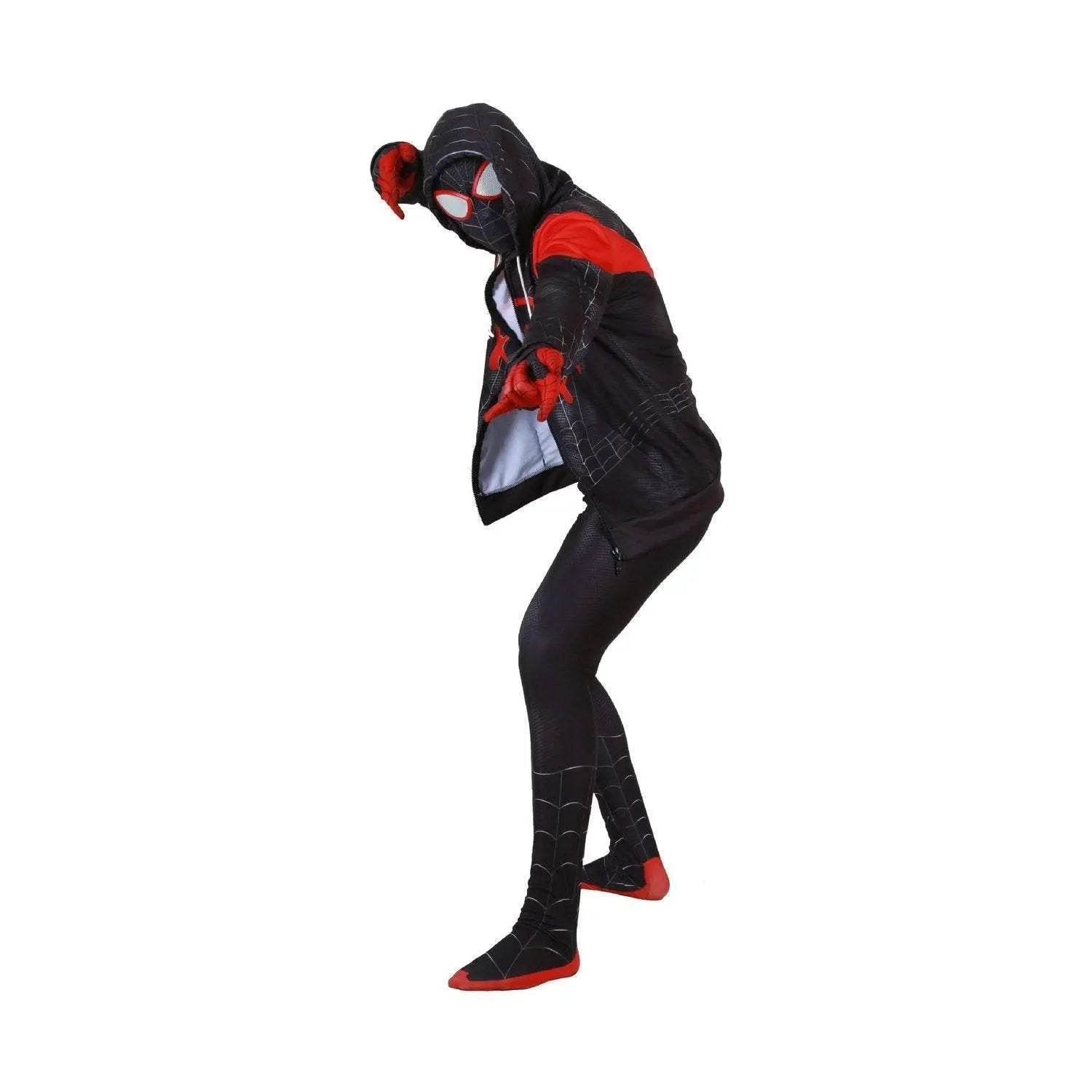 New Age Black Spiderman Miles Hero Cosplay Halloween Costume Sweater - zzcosplay