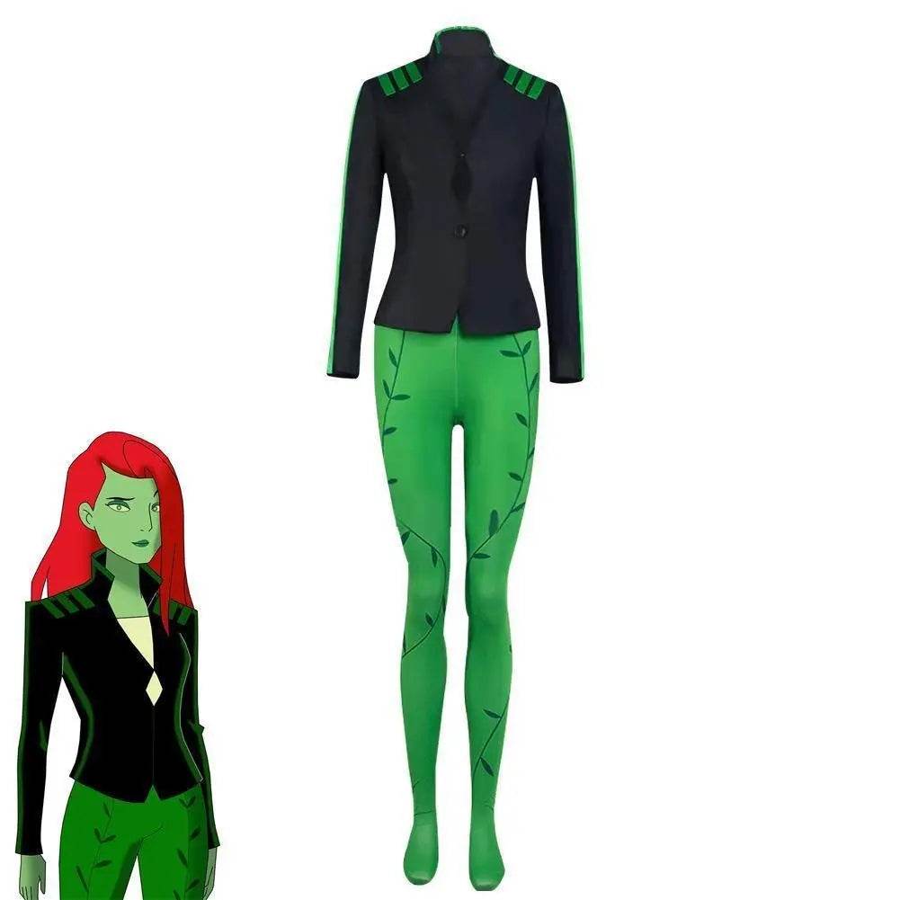 Poison Ivy Cosplay Costume Harley Quinn Outfits Halloween Carnival Dress Up Suit Outfit For Women - zzcosplay