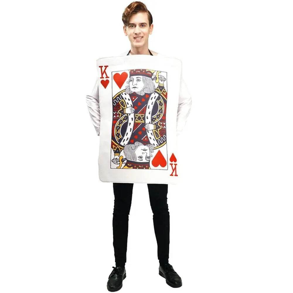 Poker Couples Funny Queen Clubs King of Hearts Cosplay Costume Halloween Carnival Suit - zzcosplay