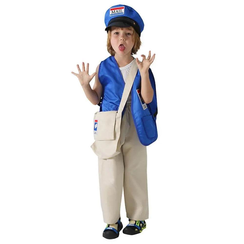Postman Courier Uniform Kids Party Suit Cosplay Costumes Halloween - zzcosplay