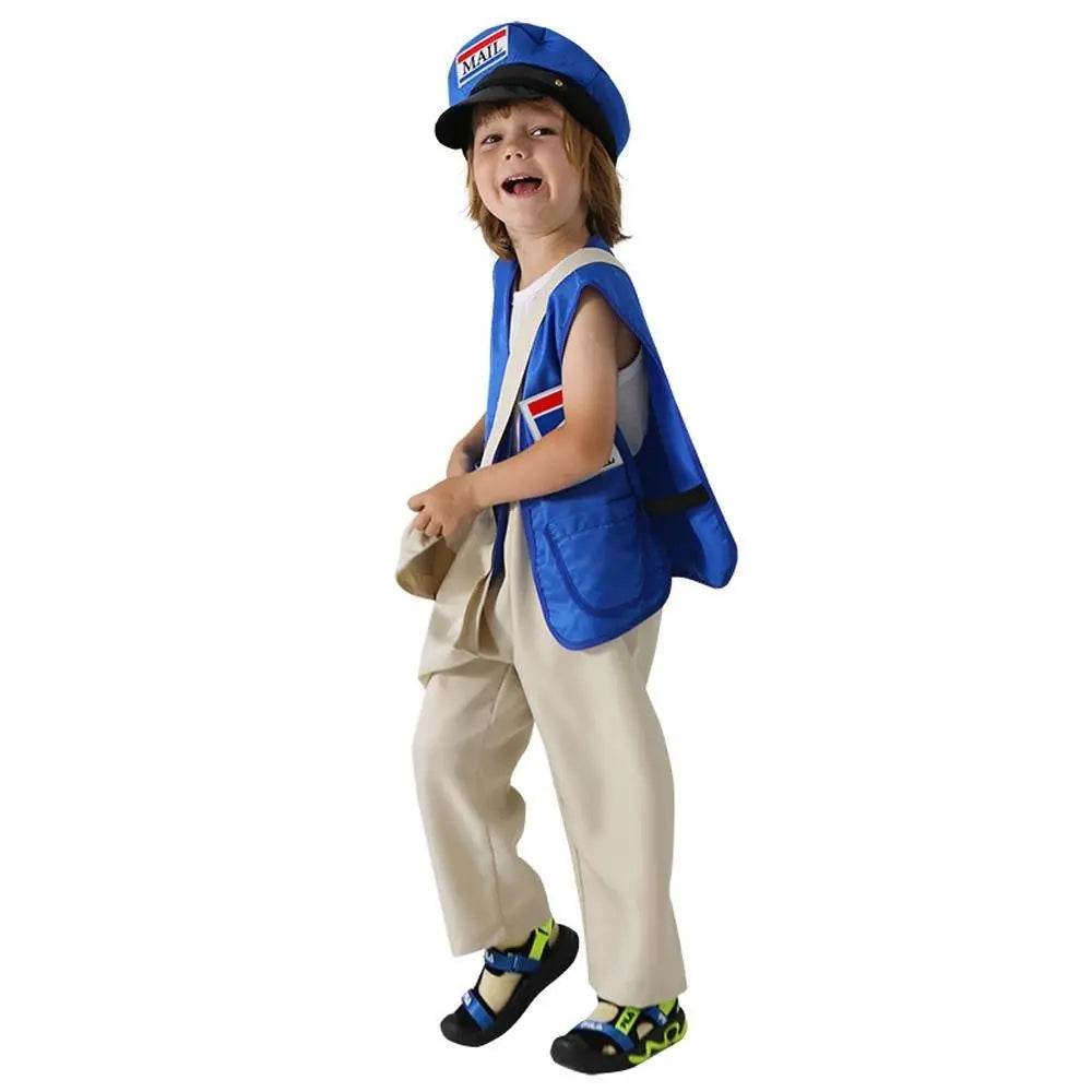 Postman Courier Uniform Kids Party Suit Cosplay Costumes Halloween - zzcosplay