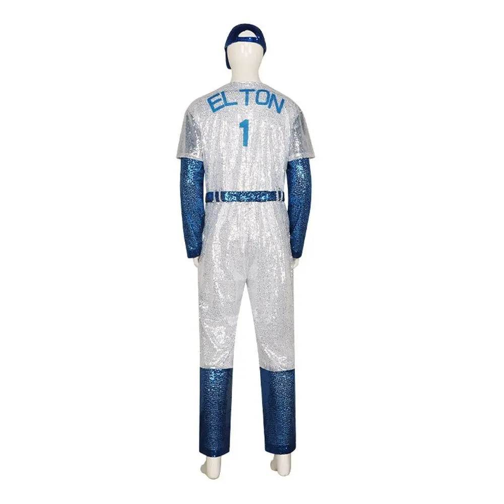 Rocketman Elton John Dodgers Baseball Costume Cosplay Uniform Halloween Carnival Suit - zzcosplay