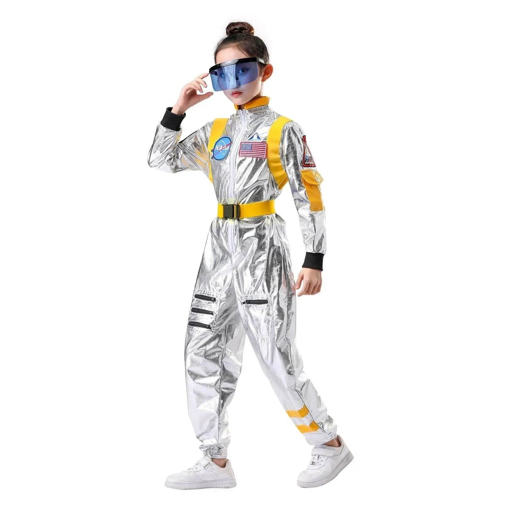 Space Suit Astronaut Couples Costume Carnival Halloween For Kids Girls Boys - zzcosplay