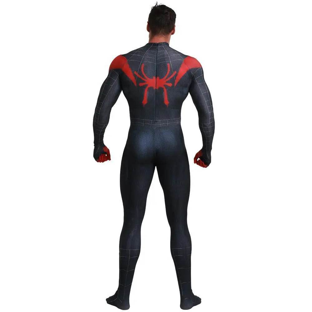 Spider-Man Into the Spider-Verse Miles Morales Costume Adults Cosplay Party Jumpsuit Halloween - zzcosplay