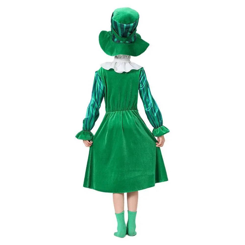 St Patrick's Day Kids Green Dress Party Cosplay Costume Carnival Suit - zzcosplay