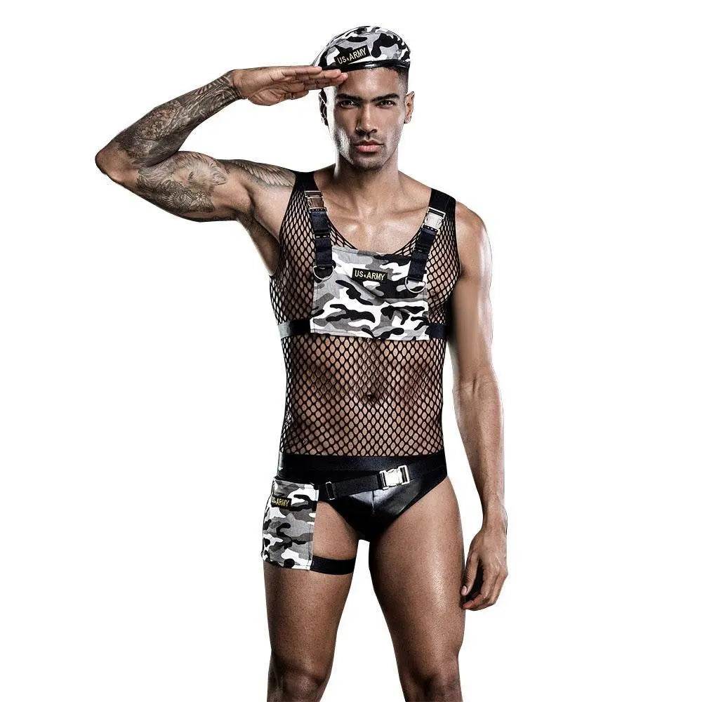 Stag do Camouflage Party Costume Nightclub Uniform - zzcosplay