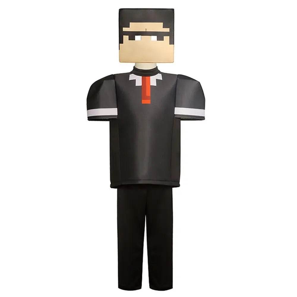Steve Costume Minecraft Herobrine Notch Alex Cosplay Stage Game Costumes Suits For Kids - zzcosplay