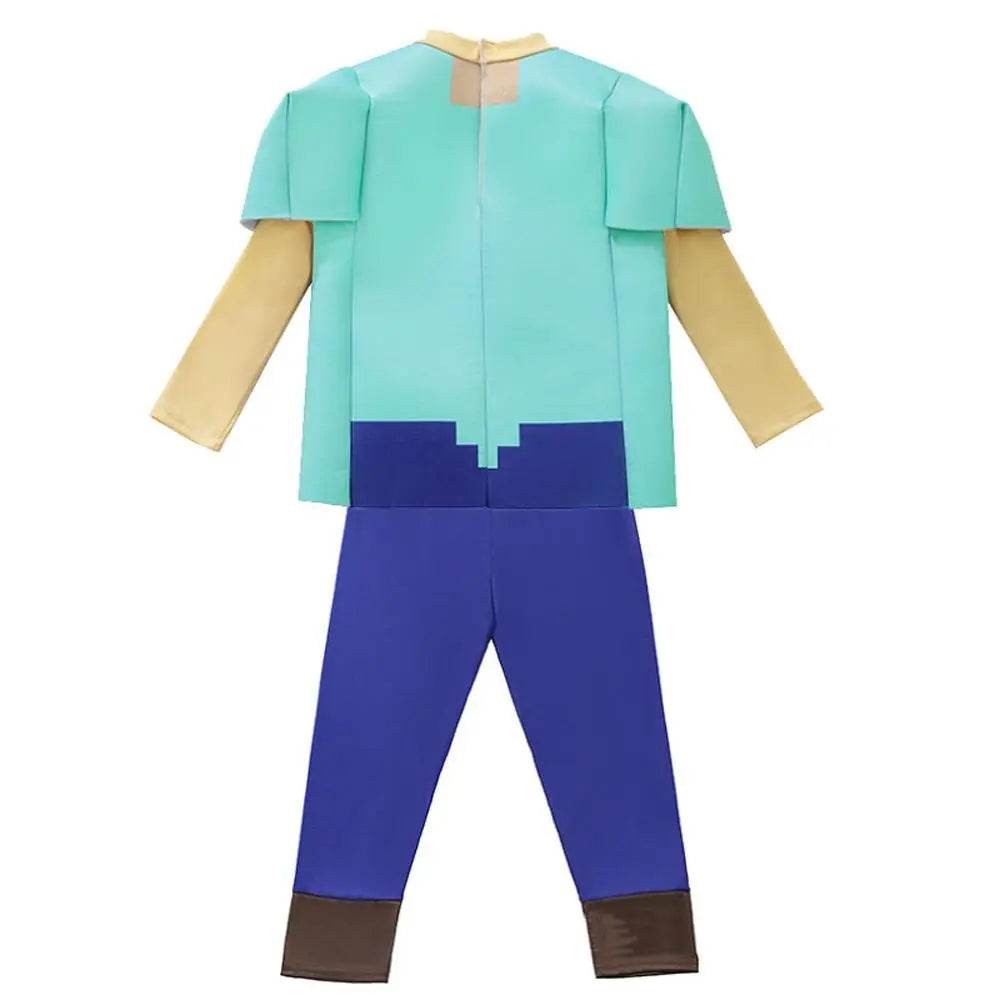 Steve Costume Minecraft Herobrine Notch Alex Cosplay Stage Game Costumes Suits For Kids - zzcosplay