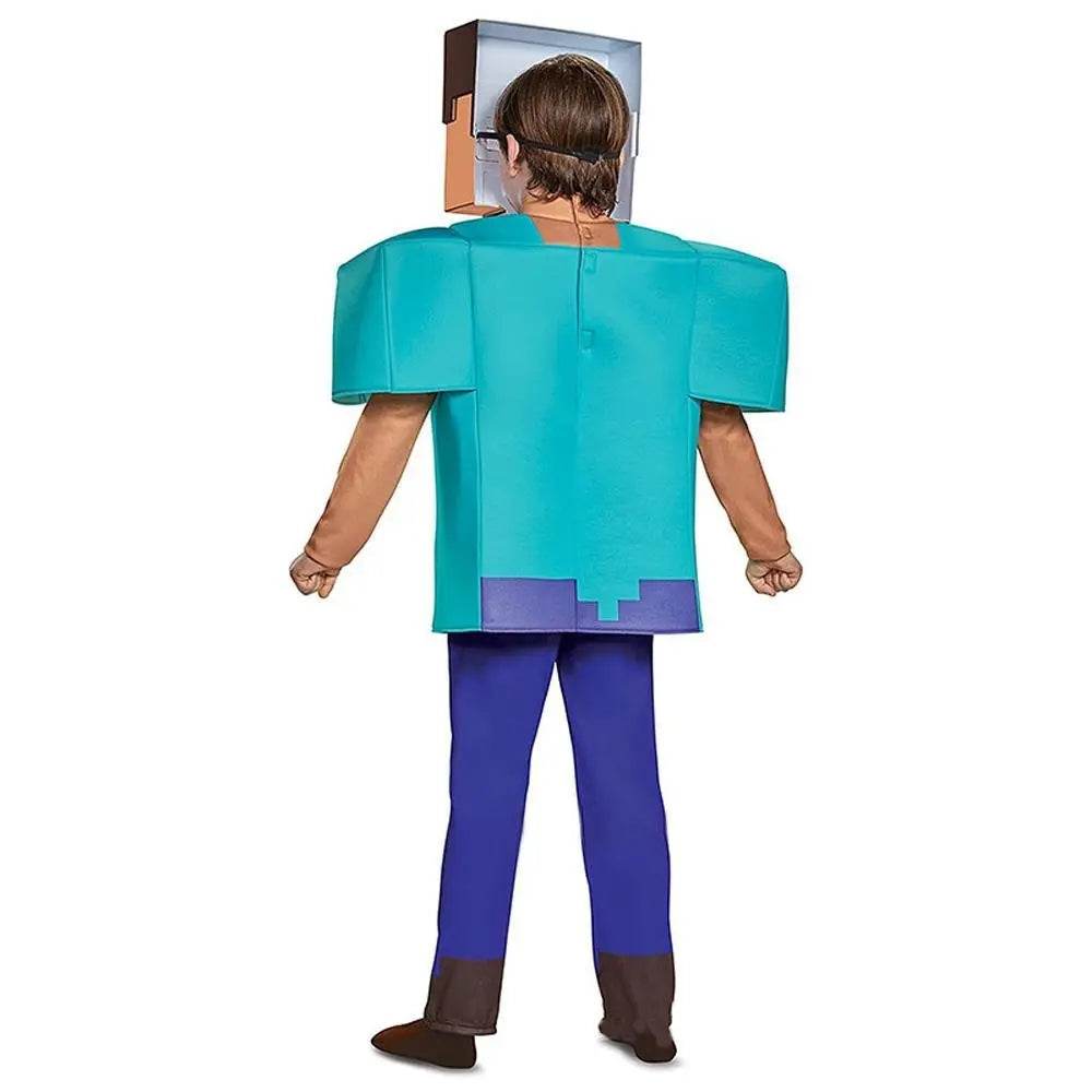 Steve Costume Minecraft Herobrine Notch Alex Cosplay Stage Game Costumes Suits For Kids - zzcosplay