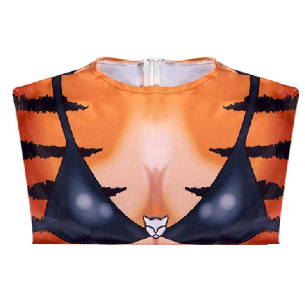 Tiger Stripes Animal Cosplay Zentai Costume Jumpsuit Bodysuit Outfits Adult - zzcosplay